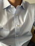 布克兄弟（BrooksBrothers）男士秋季新Thomas Mason正裝襯衫 4000-亮藍色 39.5 15/32 曬單實(shí)拍圖