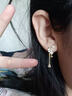 耳飾無(wú)耳洞耳夾女小眾獨特仙氣耳釘流蘇耳墜無(wú)痛感高級感輕奢氣質(zhì) 星月珍珠流蘇-耳夾 曬單實(shí)拍圖