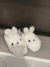 靠森（Kaooseen）可愛(ài)米菲兔包跟加絨棉拖鞋女秋冬季外穿防滑厚底居家保暖棉鞋假日 白色米菲兔-半包款 40 -41碼(適合39-的d 曬單實(shí)拍圖