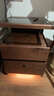 源氏木語(yǔ)智能床頭柜黑胡桃木無(wú)線(xiàn)充電帶鎖床邊柜實(shí)木帶燈儲物柜子 黑胡桃木智能床頭柜(左開(kāi)關(guān)) 400*400*545mm 曬單實(shí)拍圖