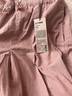 無(wú)印良品（MUJI）IDEE 女式 平紋 寬版褲 褲子女款休閑褲女裝裙褲 闊腿褲 夏季 煙熏粉色 均碼 曬單實(shí)拍圖