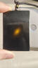優(yōu)格麗金曜石吊墜平安無(wú)事牌黑曜石項墜男款項鏈掛飾方牌掛墜護身符禮物 不刻字 曬單實(shí)拍圖
