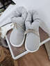 LZJV高幫棉拖鞋女士冬季新款外穿包跟防水滑厚底耐保暖毛絨月子棉鞋男 白色 38-39 【適合37-38】 曬單實(shí)拍圖