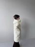 BOSIDENG25新款羽絨服女中長(cháng)款90絨連帽時(shí)尚休閑厚冬季保暖外套B250245252 珠光米7F87 XS 155/80A 體重約100斤以?xún)?曬單實(shí)拍圖