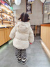 G.DUCKKIDS小黃鴨兒童男女童羽絨服25新款韓版連帽寶寶冬裝加厚連帽棉衣外套 黑色(智純色耳朵款) 90 碼建議身高80-90cm 曬單實(shí)拍圖