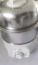 ankale煮蛋器 家用雙層304全鋼蒸艙蒸蛋器 定時(shí)自動(dòng)斷電小型蒸鍋迷你電蒸鍋燉蒸煮一體 AJL-ZD13帶蒸碗 曬單實(shí)拍圖