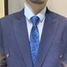 恒源祥免打窄版領(lǐng)帶男士新郎結婚禮拉鏈式7cm懶人復古國風(fēng)藍色花紋手打 水墨藍花[手打款] 曬單實(shí)拍圖