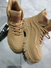 航天馬丁靴男鞋春夏新款中筒保暖大黃靴厚底防滑工裝靴子男 楓葉黃 43 曬單實(shí)拍圖
