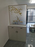 翟彥鋼屏風(fēng)隔斷鞋柜儲物裝飾柜輕奢入戶(hù)玄關(guān)進(jìn)門(mén)現代簡(jiǎn)約客廳藝術(shù)玻璃畫(huà) 60*30*220圖案可換定制 曬單實(shí)拍圖