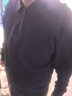 十如仕polo衫男半拉鏈2025秋冬新品翻領(lǐng)立領(lǐng)休閑簡(jiǎn)約波羅衫打底衫P05-02 深藍色 2XL 曬單實(shí)拍圖