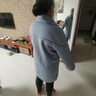 德瑪納【淑女日?！壳锒餮b領(lǐng)直筒落肩雙排扣雙面呢精包邊外套女中長(cháng)款 曬單實(shí)拍圖