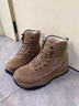 雙星高幫男鞋冬季加絨保暖皮面一體棉鞋戶(hù)外工作勞保大棉靴防滑雪地靴 棕色 41 曬單實(shí)拍圖