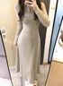 FOX.G連衣裙裙子女裝秋裝新款2025年衣服秋冬小香風(fēng)時(shí)尚小個(gè)子穿搭長(cháng)裙 收腰長(cháng)款針織連衣裙燕麥色 M 【建議105斤以?xún)取?曬單實(shí)拍圖