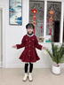 G.duck小黃鴨女童連衣裙秋冬季拜年服兒童裙子加厚保暖中大童冬裝小香風(fēng) 紅色裙子 120 建議4-5歲【110-120cm】 曬單實(shí)拍圖