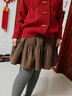 優(yōu)優(yōu)1點(diǎn)（Yoyo one）女童半身裙2025秋冬新款兒童秋裝短裙春秋大童燈芯絨裙子女孩冬裝 4527咖色 150 150cm 曬單實(shí)拍圖