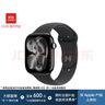 Apple/蘋果 Watch S11 智能手表GPS款46毫米亮黑色鋁金屬表殼黑色運(yùn)動型表帶M/L MEVH4CH/B 曬單實(shí)拍圖