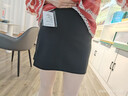 里農復古毛呢半身裙女2025秋冬新款百搭小個(gè)子高腰顯廋包臀裙a字短裙 黑色 XL （110~125斤） 曬單實(shí)拍圖
