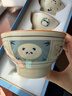 摩登主婦mototo熊貓米飯碗可愛(ài)餐具套裝家用卡通小碗陶瓷高腳碗 【禮盒裝】mototo熊貓系列5個(gè)碗 曬單實(shí)拍圖