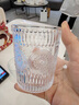 啟詩(shī)浮雕玻璃杯復古水杯果汁杯茶杯牛奶杯咖啡杯啤酒杯 2個(gè)太陽(yáng)花水杯 250ml 2000000只 曬單實(shí)拍圖