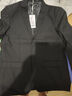 羅蒙（ROMON）西服男士小西裝外套職業(yè)正裝修身休閑伴郎服 黑色3XL 曬單實(shí)拍圖