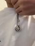 QMXD[刻字]雙環(huán)項鏈男潮嘻哈男士吊墜霸氣學(xué)生鈦鋼男生項鏈子送男友 曬單實(shí)拍圖