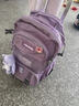 迪士尼（Disney）中小學(xué)生拉桿書(shū)包女生兒童大容量防水可爬樓初高中二三到六年級 純紫色(身高130cm至170cm) 曬單實(shí)拍圖