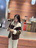 羅蒙超好看兩面穿防皮毛一體羊羔毛外套女秋冬2025新款流行獨特設計 咖色 M （建議105-115斤） 曬單實(shí)拍圖