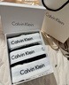 Calvin Klein內衣男士三條裝ck提花腰邊低腰棉質(zhì)貼身防夾臀四角褲平角內褲男 U2664998-太空黑/月光白/椰青灰 3條 M 曬單實(shí)拍圖