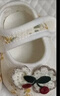 pdmcms春秋嬰兒寶寶蝴蝶結公主鞋0-1歲學(xué)步新生兒百天布鞋不掉鞋3月夏天 藍色內長(cháng)12cm 曬單實(shí)拍圖