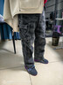 :CHOCOOLATE it美式復古迷彩工裝褲男秋季高街潮牌痞帥寬松牛仔褲 迷彩色 XL 【建議140-160斤】 曬單實(shí)拍圖