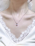 HR赫蓮娜輕奢莫桑石雪花項鏈女時(shí)尚首飾品新年情人節禮物送女友老婆 白金色 曬單實(shí)拍圖
