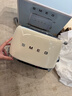 SMEG/斯麥格復古烤面包片機早餐機三明治吐司多士爐多功能家用小型喬遷生日禮物官方正品6檔烘焙TSF01 奶白色（兩片式） 曬單實(shí)拍圖