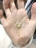 mini&yaya化蝶銀項鏈女新款和田玉吊墜飾品生日情人節新年禮物送女友老婆 曬單實(shí)拍圖