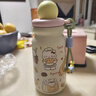 ins可愛(ài)吸管保溫杯高顏值女生便攜水杯316不銹鋼卡通新款兒童杯子 黃燈泡塔型保溫杯500ml四只貓咖啡+蘋(píng)果風(fēng)鈴掛件 曬單實(shí)拍圖