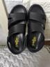 金利來(lái)（Goldlion）涼鞋男透氣沙灘鞋休閑戶(hù)外牛皮鞋542810036AQF-黑色-39碼 曬單實(shí)拍圖