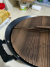 雨田家中味鄉廚老式傳統鐵鍋氮化窒化不易銹加深大炒鍋生鐵燉鍋 木杉蓋 32cm 曬單實(shí)拍圖
