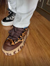 莎萊茜（SALAXI）2025秋冬新品豹紋鞋斑馬鞋情侶運動(dòng)休閑低幫板鞋厚底增高男女同款 豹紋色 40 【男款】 曬單實(shí)拍圖