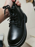 啄木鳥(niǎo)真皮厚底馬丁靴女2026秋冬新款軟底英倫風(fēng)低幫炸街短靴 黑色【單里】 37 曬單實(shí)拍圖