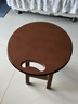 美筑麗家折疊凳子便攜楠竹小馬扎加厚家用高凳簡(jiǎn)易圓凳戶(hù)外小板凳折疊椅子 茶色折疊圓凳【可折疊收納】 曬單實(shí)拍圖