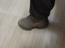 3514新式棕色作戰靴男超輕戶(hù)外沙漠靴男中幫耐磨防穿刺 棕色 38  曬單實(shí)拍圖