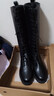 比肆羊真軟皮長(cháng)靴女2025不過(guò)膝秋冬季長(cháng)筒靴系帶高筒厚底馬丁靴女中筒靴 主圖款 39 曬單實(shí)拍圖