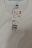 優(yōu)衣庫女裝柔軟羅紋圓領(lǐng)T恤長(cháng)袖純色基礎款474400 479590 470124 479590/00白色 M 曬單實(shí)拍圖