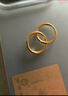 周六福（ZLF）  黃金耳飾女款足金999圓形簡(jiǎn)約時(shí)尚耳環(huán) 計價(jià) 1.27g 曬單實(shí)拍圖