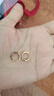 潮宏基 至簡(jiǎn)18K金耳釘耳環(huán)女玫瑰彩金耳飾圓環(huán)環(huán)扣送女友禮物TK C 一對款 曬單實(shí)拍圖