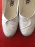 元蓓盈一字牌護士鞋女士白色坡跟美容鞋舒適單鞋老北京工作鞋軟底小白鞋 白色 35 曬單實(shí)拍圖