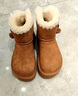 百麗（Belle）時(shí)尚毛球掛飾雪地靴女冬季新款商場(chǎng)同款厚底保暖短靴E8U1DDD5 棕色 35 曬單實(shí)拍圖