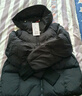 鴨鴨秋冬新品短款羽絨服女加厚連帽面包服寬松保暖韓版泡芙小個(gè)子外套 黑色 M （建議110-140斤） 曬單實(shí)拍圖
