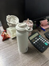 萌扣保溫杯女生孕婦產(chǎn)婦專(zhuān)用吸管水杯雙飲高顏值成人重力球躺著(zhù)喝杯子 象牙白500ml-雙吸管【贈重力球/硅膠吸嘴】 曬單實(shí)拍圖