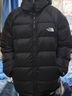 The North Face北面羽絨服男戶(hù)外高蓬鵝絨防潑保暖外套7W7G 宇宙黑/JK3 L 曬單實(shí)拍圖