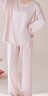 浪莎女士睡衣女春夏簡(jiǎn)約舒適家居服套裝可外穿2026新款蕾絲邊粉色 曬單實(shí)拍圖